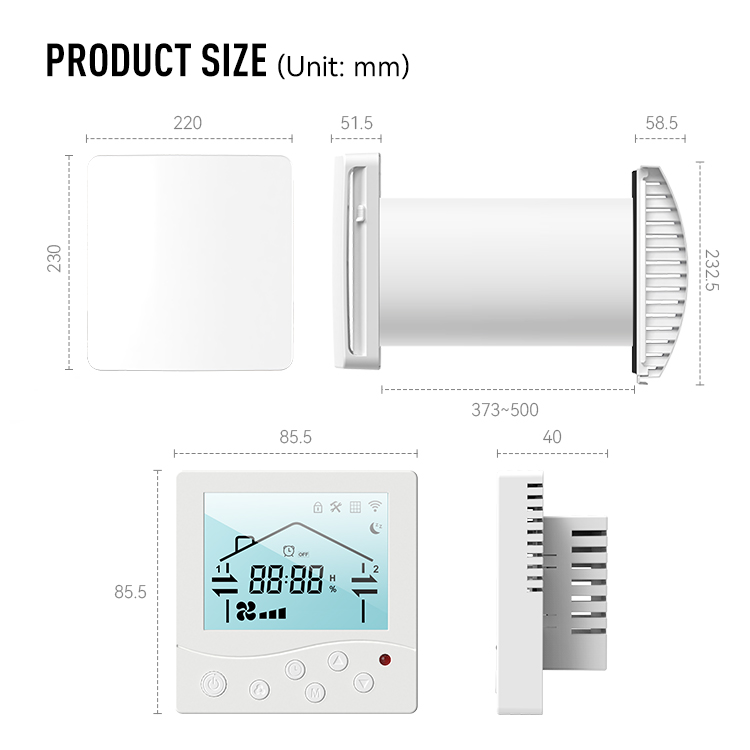 LCD Display Heat Recovery Vent - Smart Home Ventilation System บทวิจารณ์และราคา