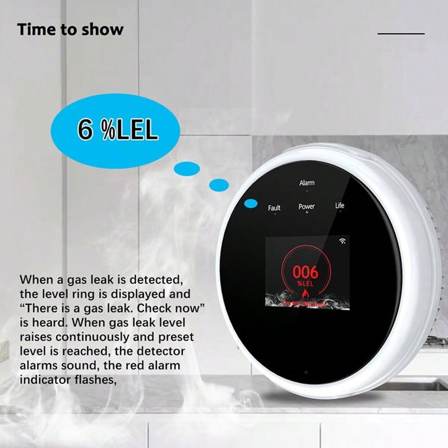 2.4G WiFi Gas Alarm Sensor Com - Smart Home Security System บทวิจารณ์และราคา