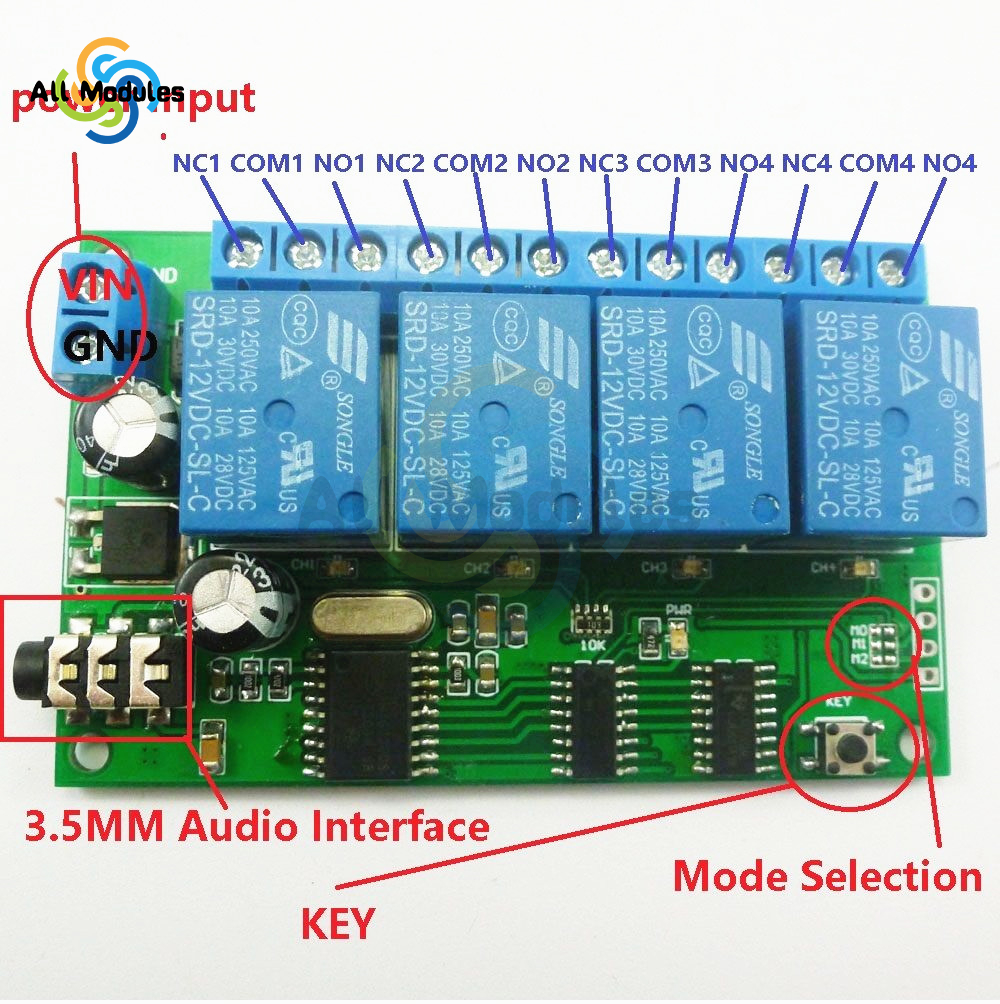 AD22B04 MT8870 4 Channel Relay - Smart Home With Plc บทวิจารณ์และราคา