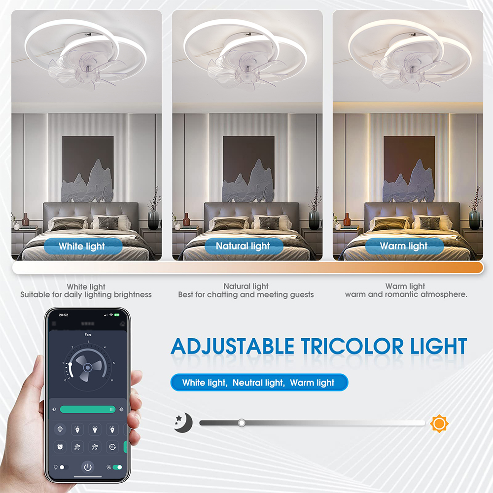 IRALAN Mute Ceiling Fan with L - Smart Home Ventilation System บทวิจารณ์และราคา