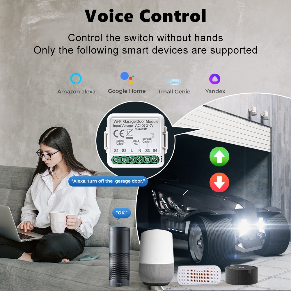 WiFi Tuya Smart Garage Door Sw - Smart Home Orvibo บทวิจารณ์และราคา