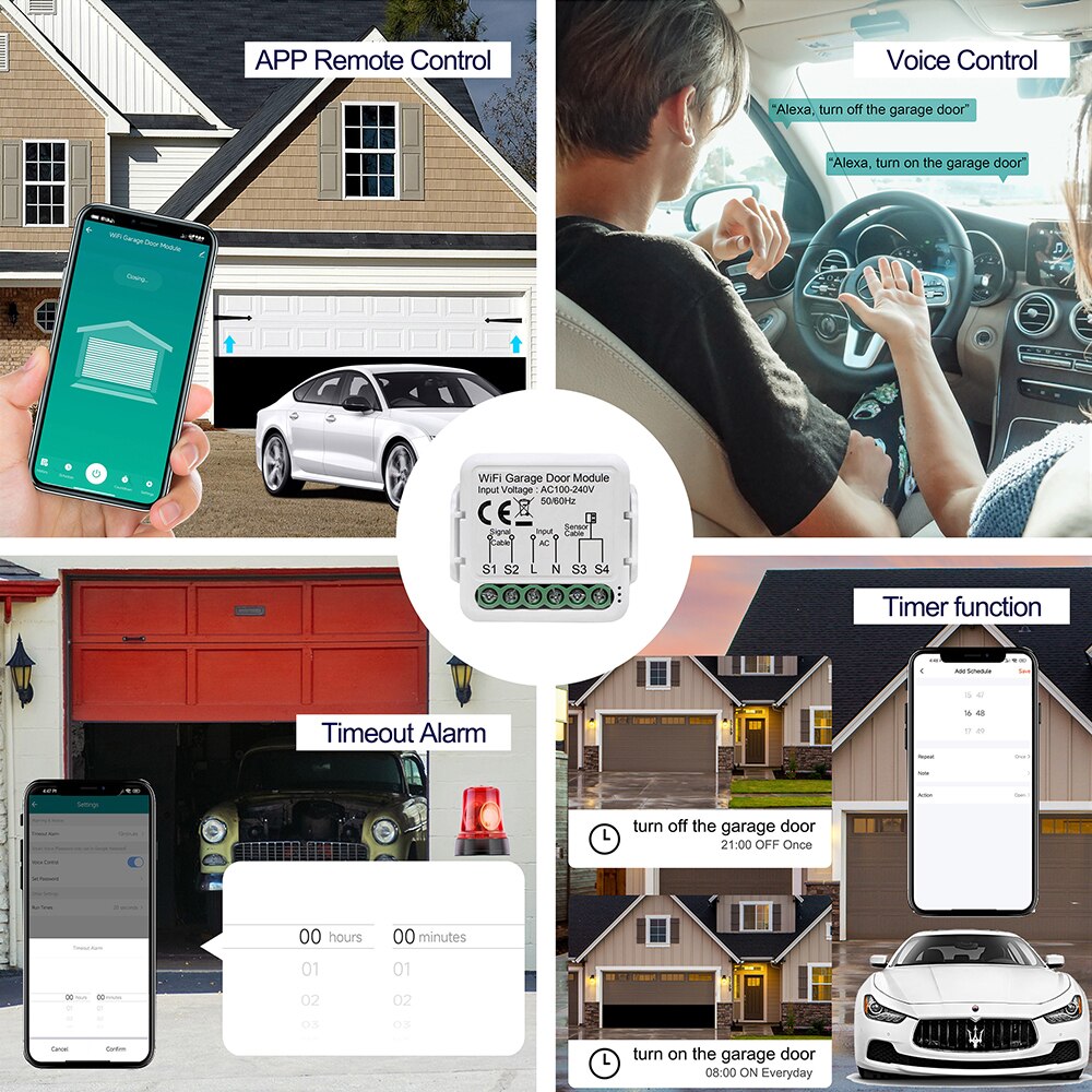 WiFi Tuya Smart Garage Door Sw - Smart Home Orvibo บทวิจารณ์และราคา
