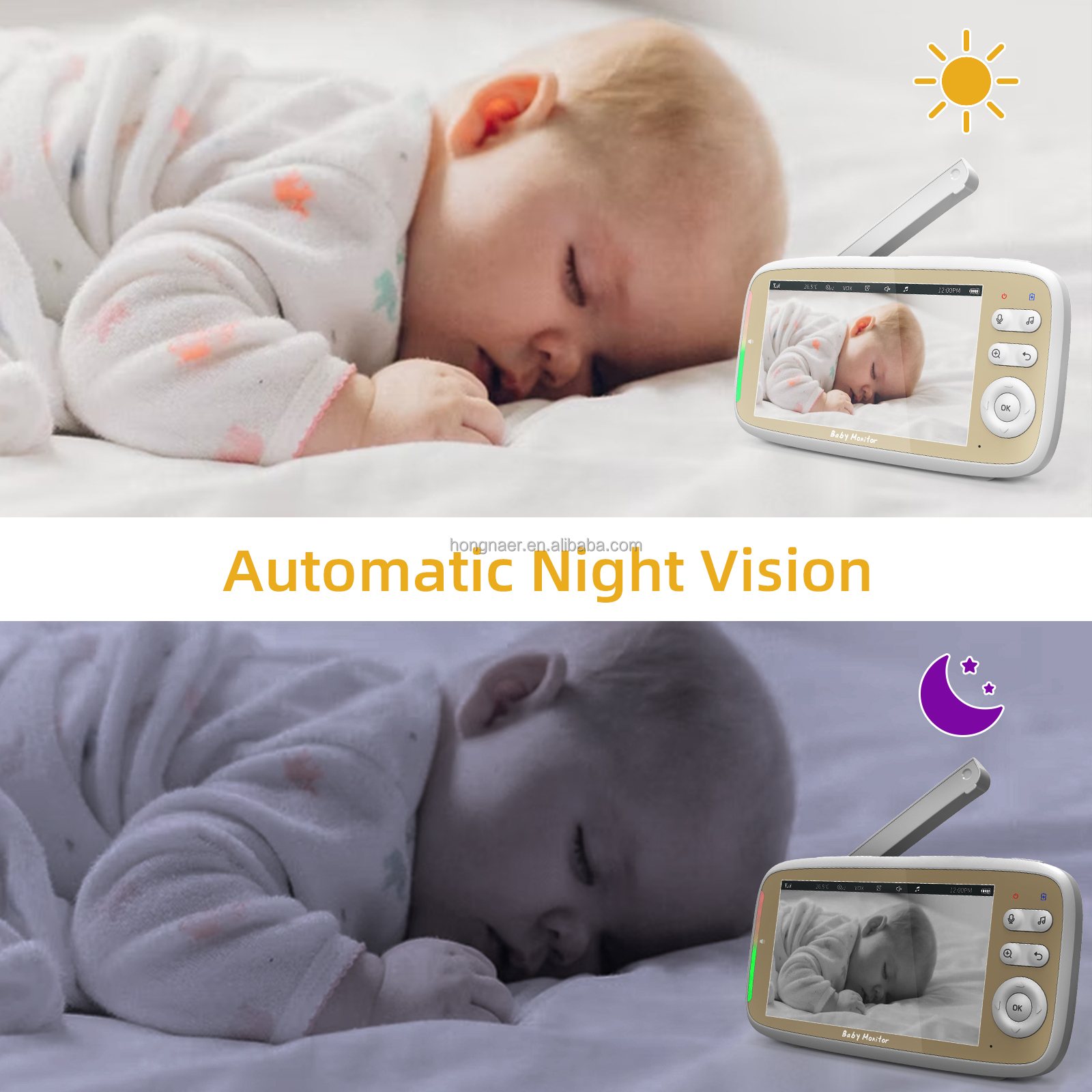 Hongnaer Home Audio Baby CCTV  - Smart Home Cctv บทวิจารณ์และราคา