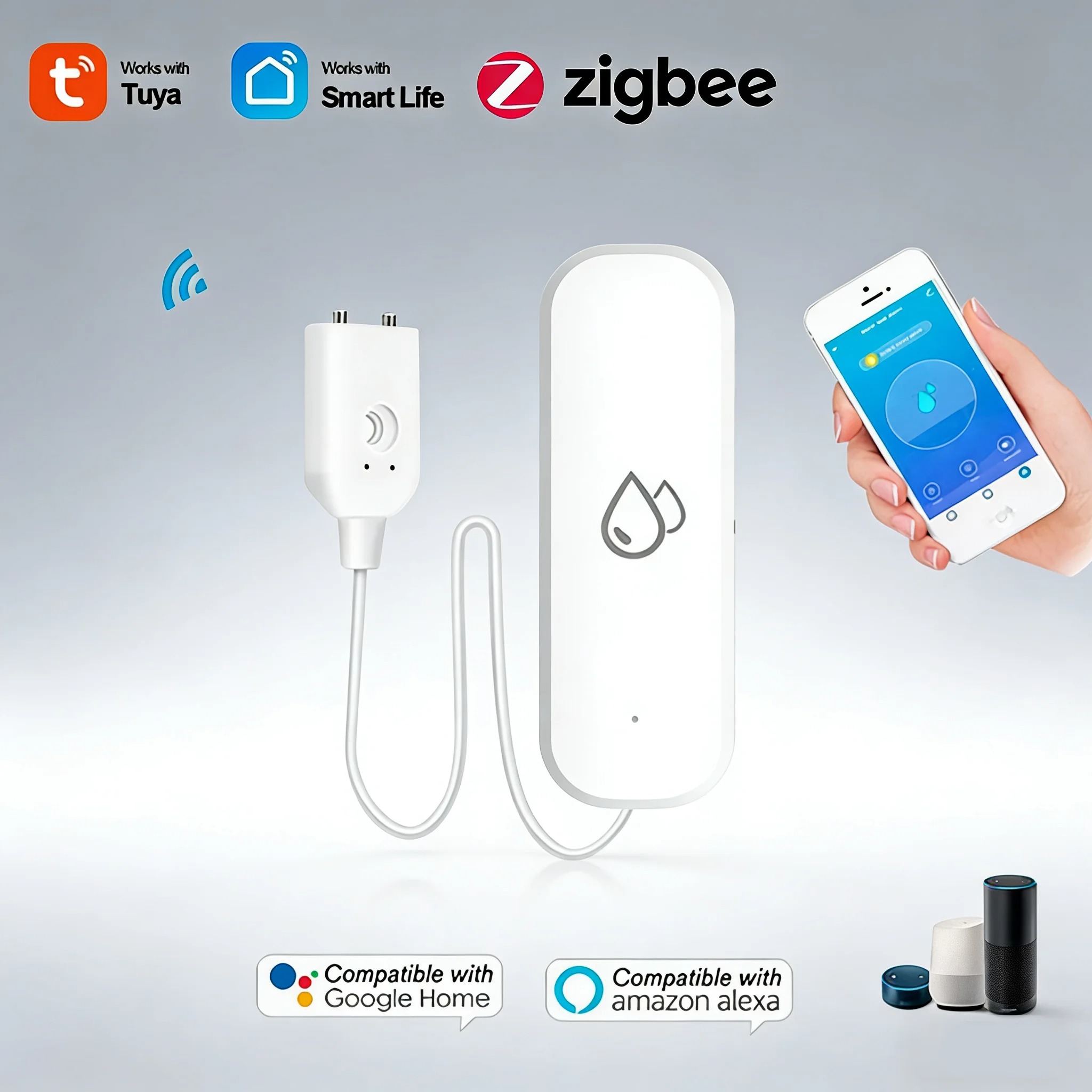 Smart Home Zigbee Water Leak D - Smart Home Security System บทวิจารณ์และราคา