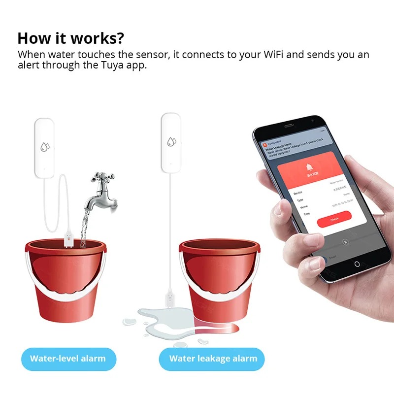 Smart Home Zigbee Water Leak D - Smart Home Security System บทวิจารณ์และราคา