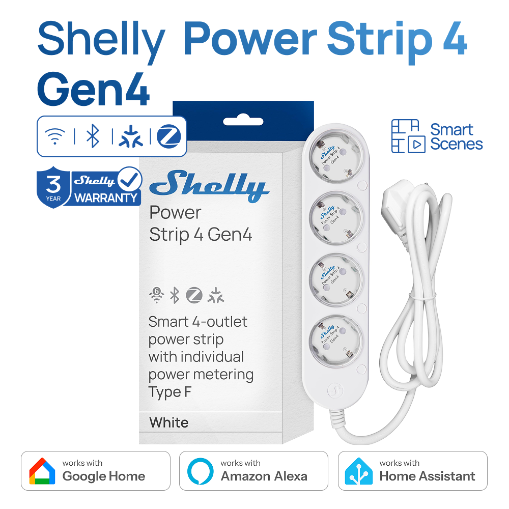 Shelly Power Strip 4 Gen4 Smar - Smart Power Strip บทวิจารณ์และราคา