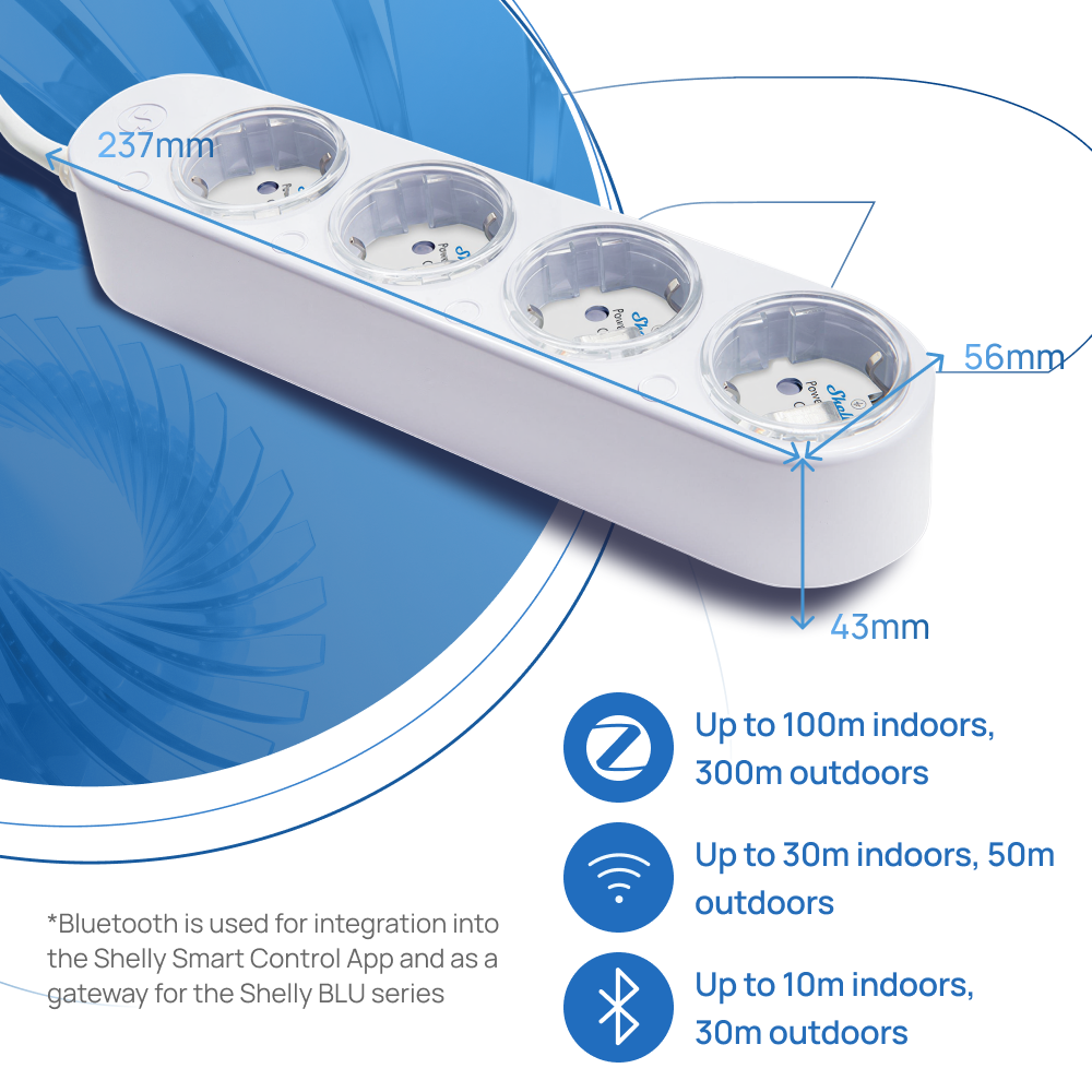 Shelly Power Strip 4 Gen4 Smar - Smart Power Strip บทวิจารณ์และราคา